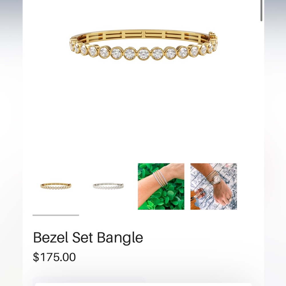 Bezel Set Bangle - image 1